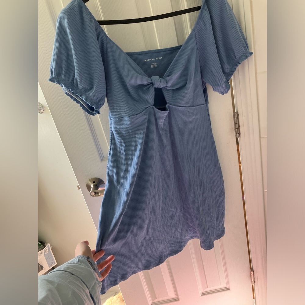 NWOT AE Ribbed Keyhole Skater Dress